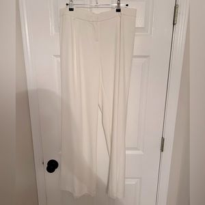 Saint Tropez High Waist White Wide Leg Trouser Pants
